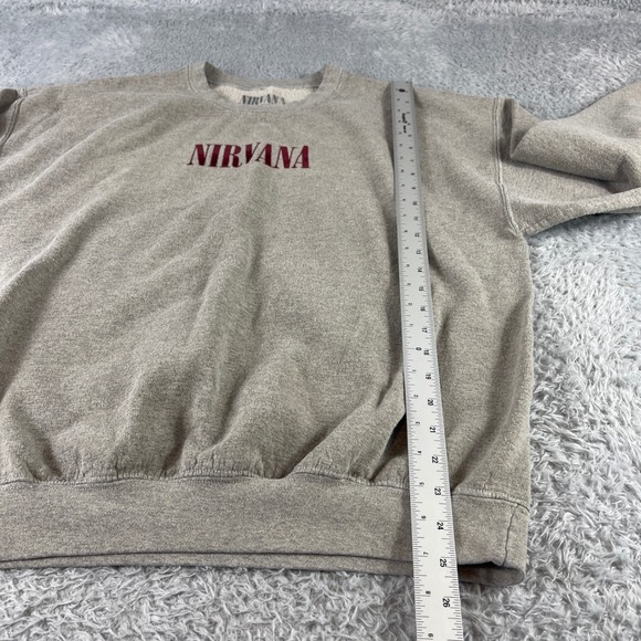 Nirvana In Utero Graphic Sweatshirt Heather Gray Crewneck Band Merch Size L - Picture 6 of 10